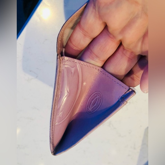 VINTAGE CARTIER LIGHT PINK WALLET - Picture 9 of 11